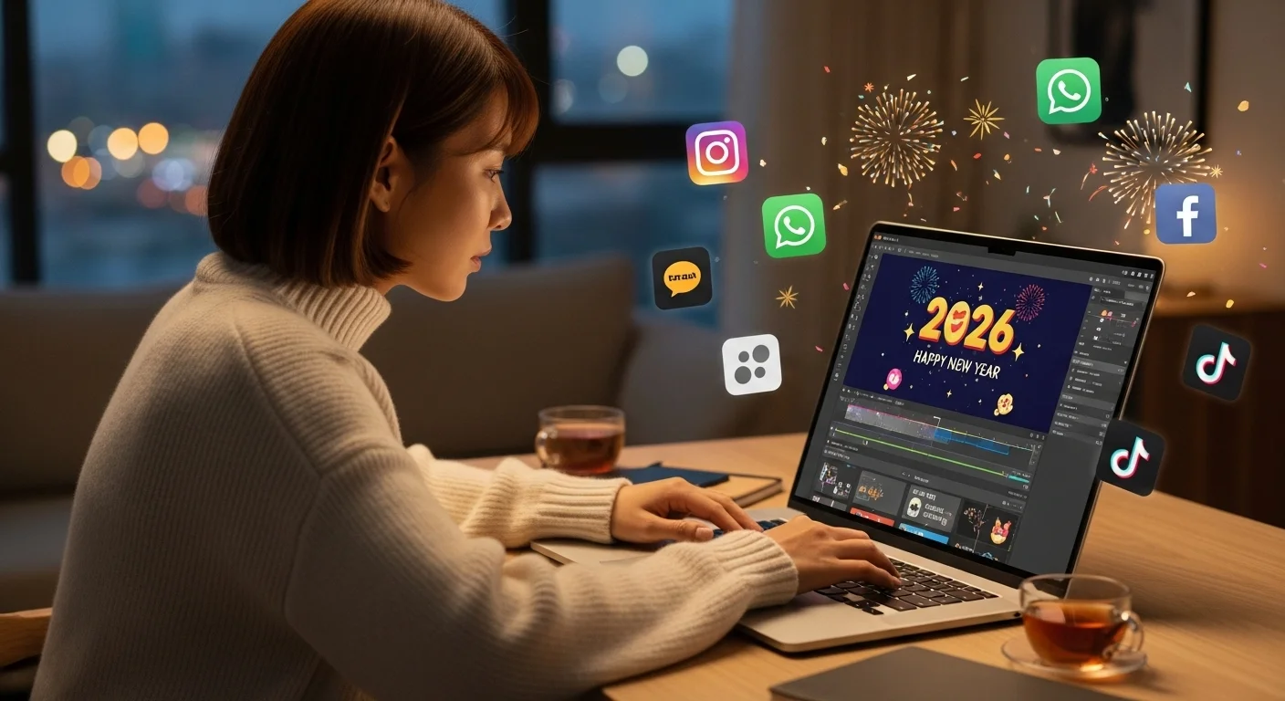 소셜 미디어 맞춤형 새해 GIF 활용법